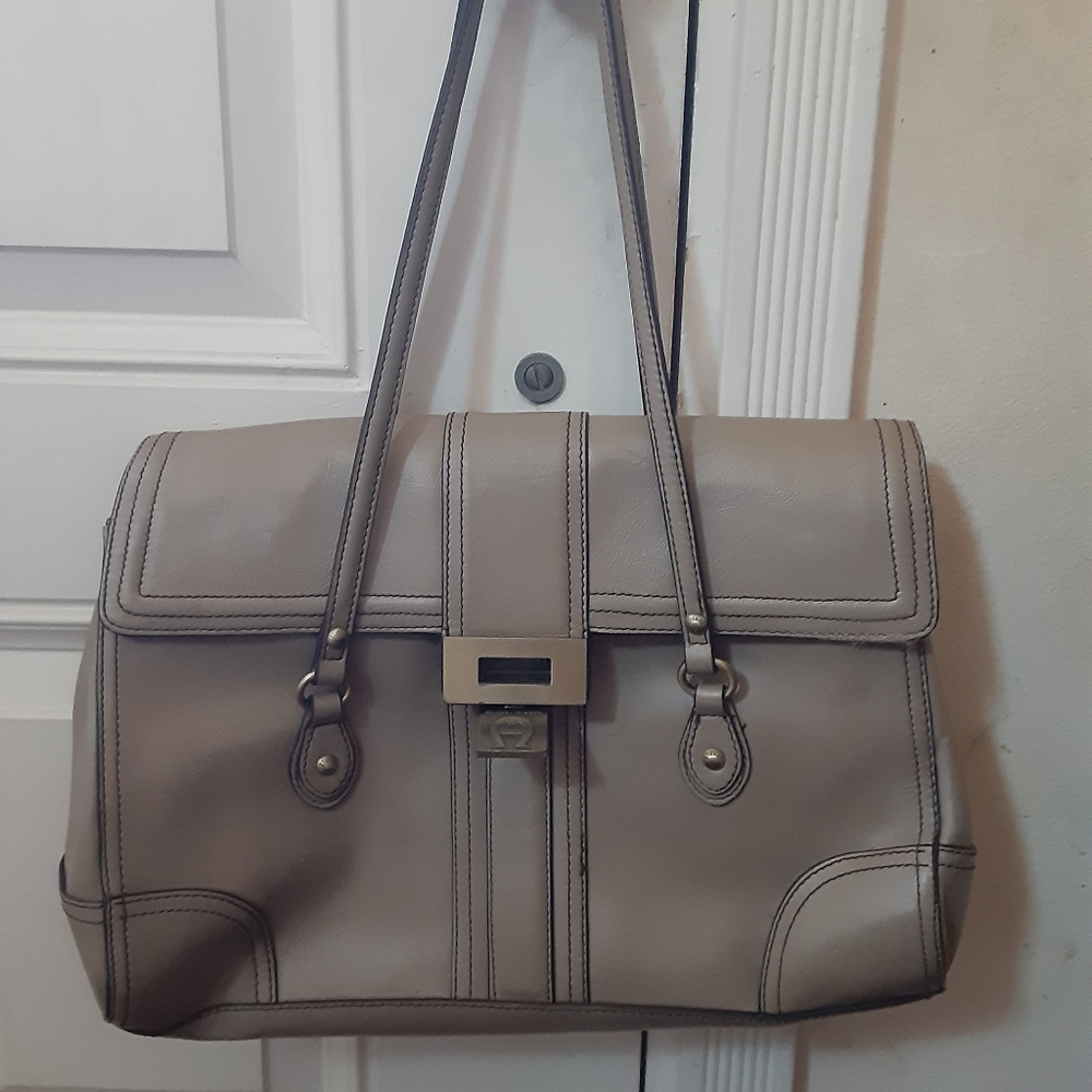 Grey Leather Purse